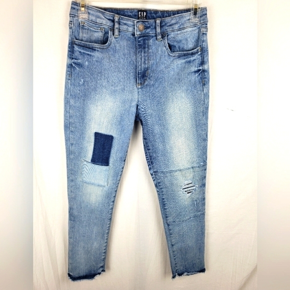 Gap Girl's Denim Medium Washed High Rise Stretch Ankle Jegging Sz 16 - Picture 1 of 7